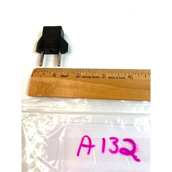 Universal Travel Plug Adapter Black EU To USA Converter 125V/250V Compact Lightw - Picture 6 of 6